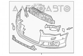 Бампер передний голый Audi A6 C7 16-18 рест S-line