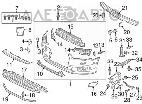 Suportul pentru bara de protecție față dreapta Audi A6 C7 16-18, nou, original OEM