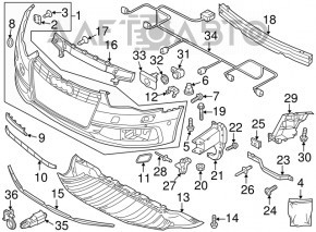 Губа переднего бампера Audi A6 C7 16-18 рест s-line OEM