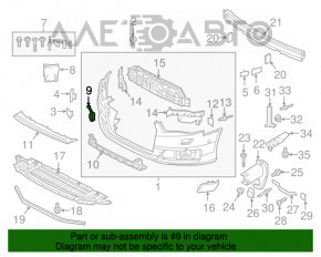 Capacul carligului de tractare pentru bara fata Audi A6 C7 16-18 restilizat