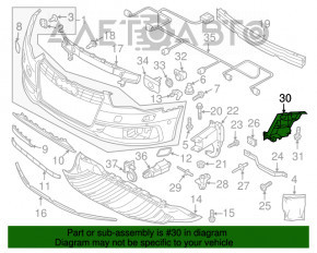 Крепление переднего бампера на крыле правое Audi A6 C7 12-18 OEM