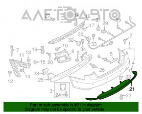 Buza bara din spatele Audi A6 C7 12-15 pre-restilizare, structura, zgarieturi.