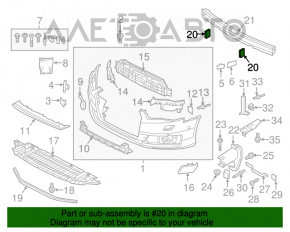 Absorbantul de impact frontal stânga pentru Audi A6 C7 16-18 restilizat