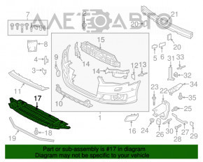 Protecție pentru bara de protecție față Audi A6 C7 16-18 restilizat.