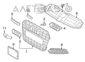 PTF dop stanga Audi A6 C7 16-18 rest cromat turnare nou original