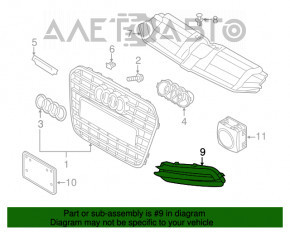 Capacul de far pentru stânga Audi A6 C7 12-15 pre-restilizare tip 1, nou, original OEM