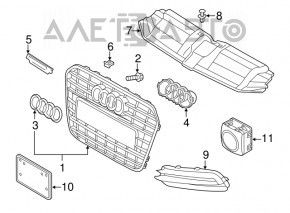 Capacul de far pentru stânga Audi A6 C7 12-15 pre-restilizare tip 1, nou, original OEM