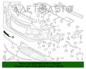 Grila de protecție a bara de protecție din față stânga pentru Audi A6 C7 12-15 pre-restilizare