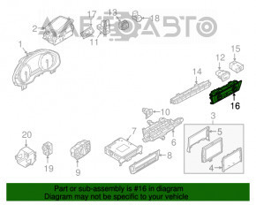 Управление климат-контролем Audi A6 C7 12-15 dual zone