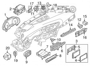 Управление климат-контролем Audi A6 C7 12-15 dual zone