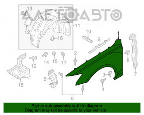 Aripa dreapta fata Audi A6 C7 12-18 nou OEM original