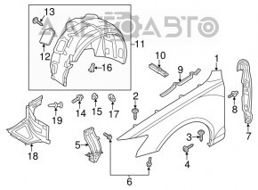 Aripa dreapta fata Audi A6 C7 12-18 nou OEM original