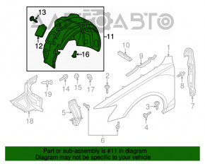 Bara de protecție față stânga Audi A6 C7 16-18 restilizat