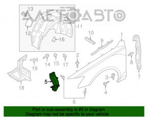 Suport aripa leu Audi A6 C7 12-18 mare nou original OEM