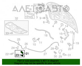 Capota stângă a capotei Audi A6 C7 12-18 nouă OEM originală