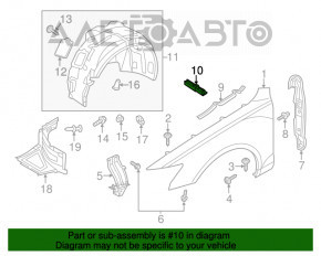 Garnitură aripă capotă - aripă dreapta Audi A6 C7 12-18 față