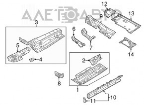 Защита днища передняя левая Audi A6 C7 12-18 OEM