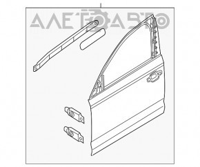 Дверь голая передняя левая Audi A6 C7 12-18 черный LY9B