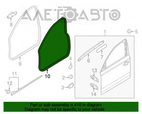 Уплотнитель двери передней правой Audi A6 C7 12-18
