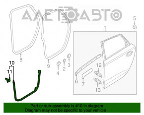 Garnitură ușă spate inferioară stânga Audi A6 C7 12-18 nouă originală OEM