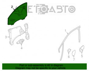 Geamul ușii față stânga Audi A6 C7 12-18