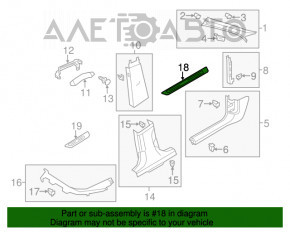 Capac prag exterior fata stanga Audi A6 C7 12-18 S-line, zgarieturi