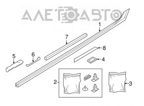 Pragul stâng al Audi A6 C7 12-15 pre-restilizare