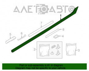 Pragul drept Audi A6 C7 16-18 restilizat