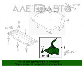 Bara de protecție față stânga față Audi A6 C7 12-15 pre-restilizare, crăpată