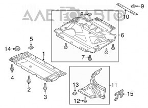 Bara de protecție față stânga față Audi A6 C7 12-15 pre-restilizare, crăpată