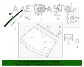 Garnitură geam parbriz dreapta Audi A6 C7 12-18 nou OEM original