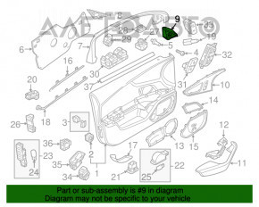 Capacul oglinzii exterioare din față stânga Audi A6 C7 12-18