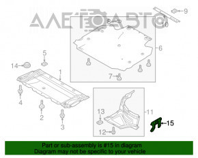 Protecția de transmisie față stânga pentru Audi A6 C7 12-18