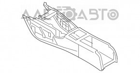 Consola centrală cu cotieră și suporturi pentru pahare pentru Audi A6 C7 12-18 bej