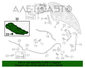 Izolarea capotei Audi A6 C7 12-18 se desprinde