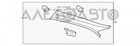 Накладка передней стойки верхняя левая Audi A6 C7 16-18 рест черная