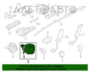 Airbagul de siguranță în volanul șoferului Audi A6 C7 12-16 negru