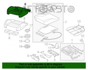 Scaun de pasager Audi A6 C7 12-18 cu airbag, piele neagră, fără ventilație, electric