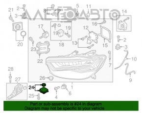 Blocul de aprindere pentru Audi A6 C7 16-18 restilizat cu LED-uri