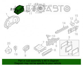 Proiecție pe parbrizul Audi A6 C7 12-15 pre-restilizare