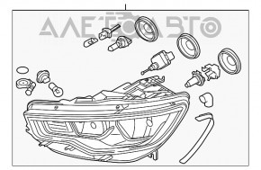 Far stânga față goală Audi A6 C7 12-15 pre-restilizare halogen