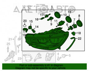 Far stânga față goală Audi A6 C7 12-15 pre-restilizare halogen