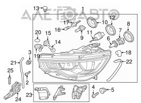 Far stânga față goală Audi A6 C7 12-15 pre-restilizare halogen