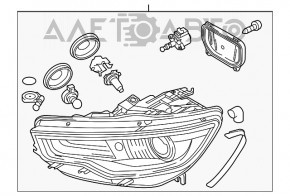 Far stânga față asamblată Audi A6 C7 12-15 pre-restilizare xenon nou OEM original