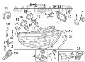 Фара передняя левая в сборе Audi A6 C7 12-15 дорест ксенон OEM