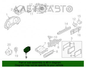 Controlul farurilor Audi A6 C7 12-18 fără proiecție