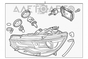Фара передняя правая в сборе Audi A6 C7 12-15 дорест ксенон, адаптив