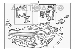 Фара передняя левая в сборе Audi A6 C7 12-15 дорест LED