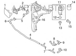 Injectoarele de spălare a farurilor stânga Audi A6 C7 12-18 nou aftermarket BORSEHUNG