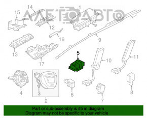 Модуль srs airbag компьютер подушек безопасности Audi A6 C7 12-15 дорест